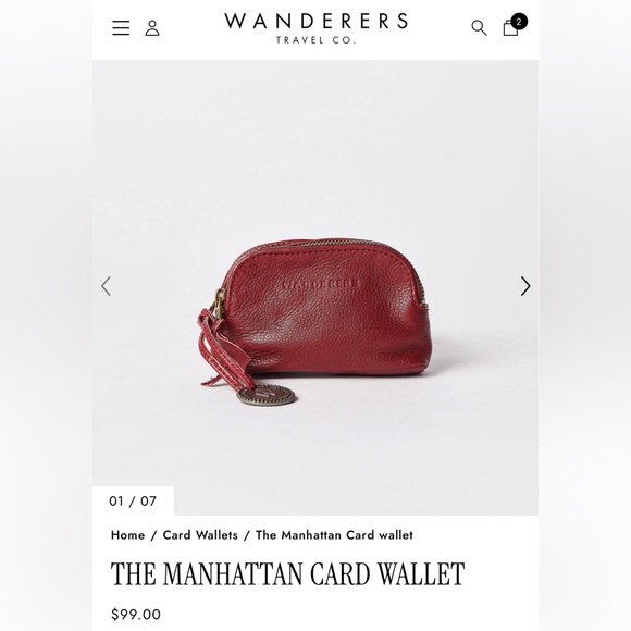 Women's Burgundy Leather Wallet - Picture 14 of 14